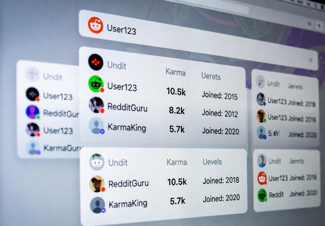 screenshot showing multiple Reddit accounts